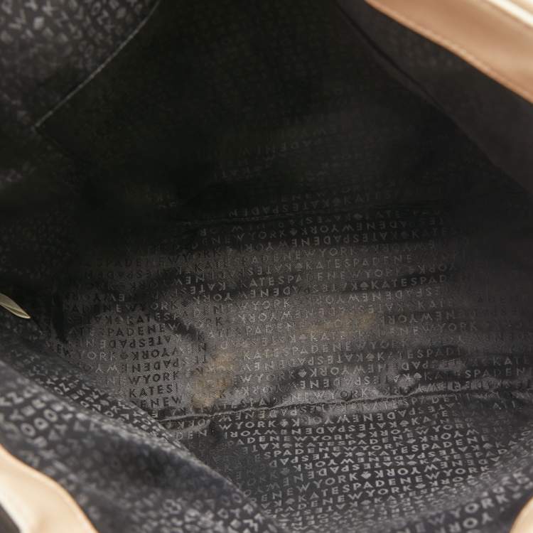 Pre Owned Kate Spade Black/Orange Coated Canvas and Leather Flamingo Tote