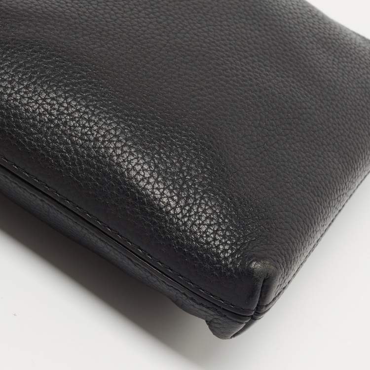 Pre Owned Kate Spade Black Leather Zip Crossbody Bag