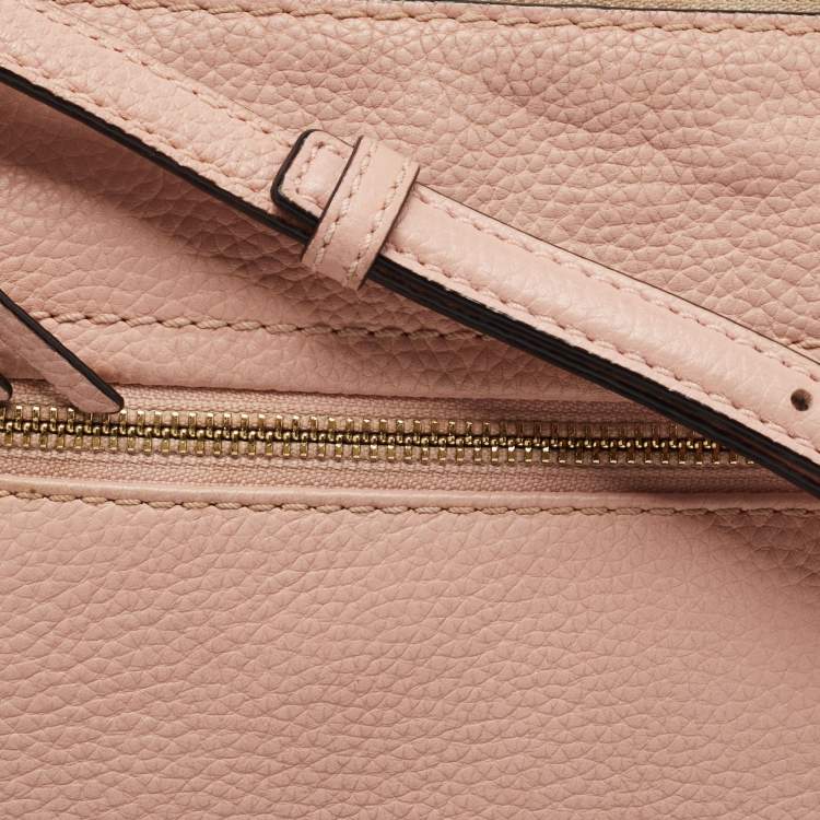 Pre Owned Kate Spade Pink Leather Zip Crossbody Bag