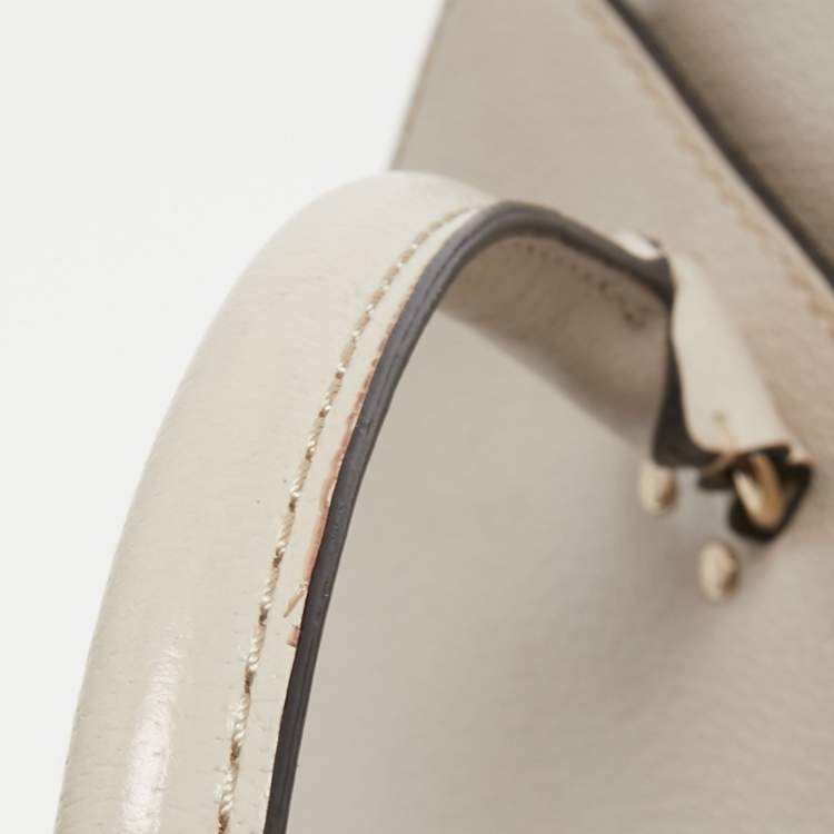 Pre Owned Kate Spade Off White Leather Wellesley Tote
