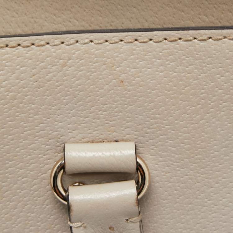 Pre Owned Kate Spade Off White Leather Wellesley Tote