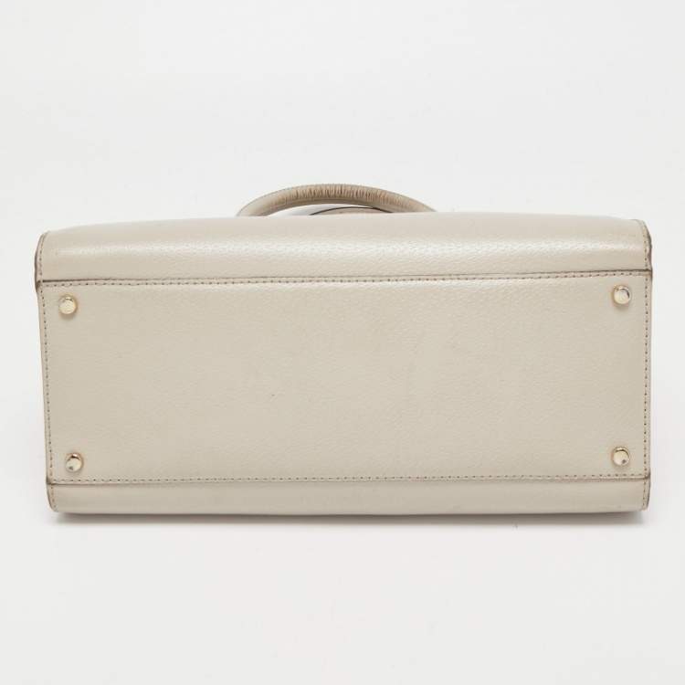 Pre Owned Kate Spade Off White Leather Wellesley Tote