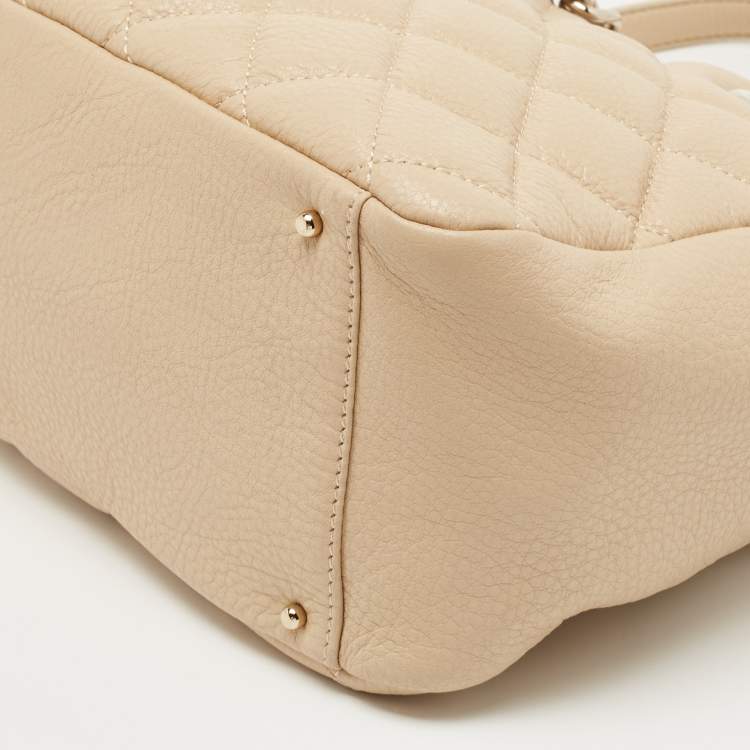 Pre Owned Kate Spade Beige Quilted Leather Elizabeth Satchel