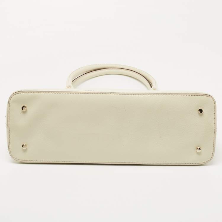 Pre Owned Kate Spade Off White Leather Wellesley Rachelle Satchel
