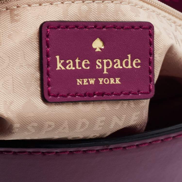 Pre Owned Kate Spade Burgundy Leather Doreen New Bond Street Crossbody Bag