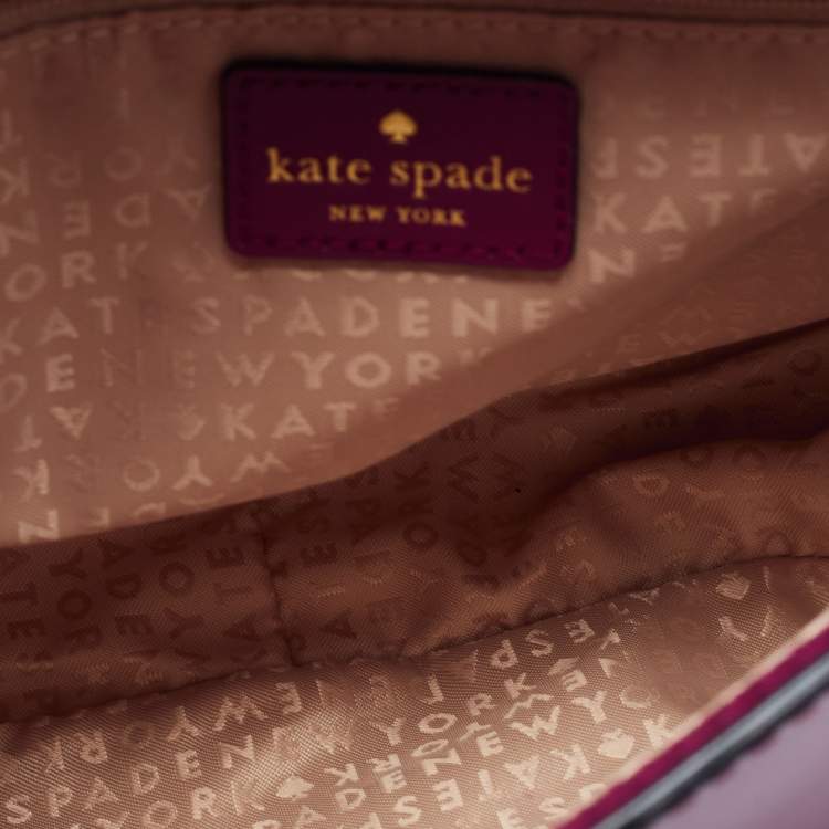 Pre Owned Kate Spade Burgundy Leather Doreen New Bond Street Crossbody Bag