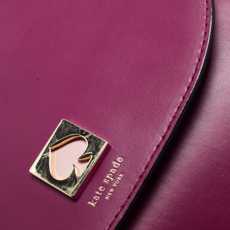 Pre Owned Kate Spade Burgundy Leather Doreen New Bond Street Crossbody Bag