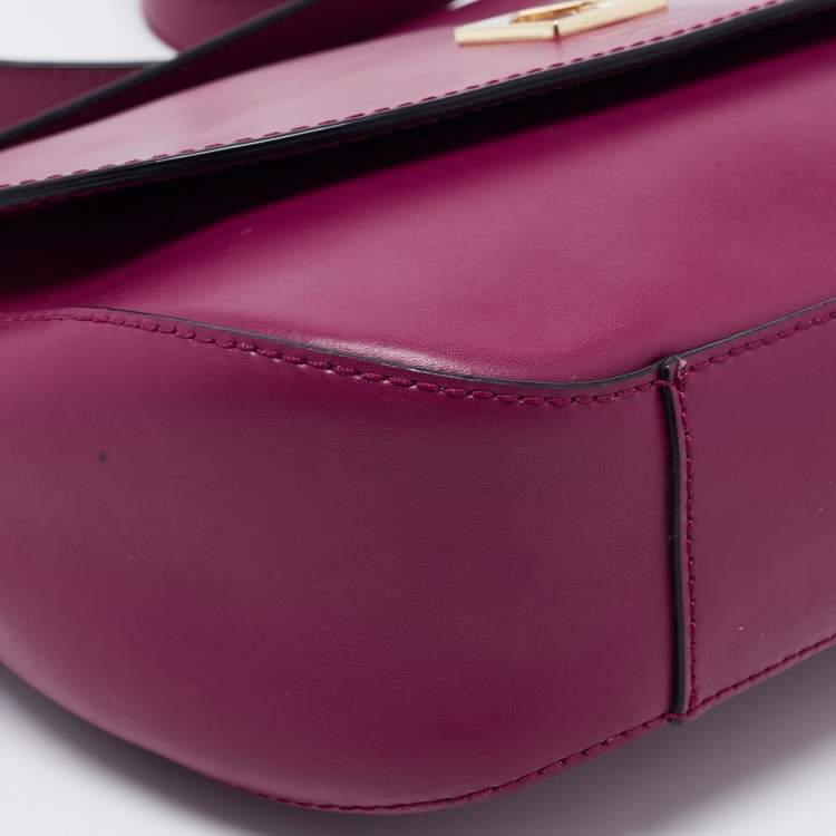 Pre Owned Kate Spade Burgundy Leather Doreen New Bond Street Crossbody Bag