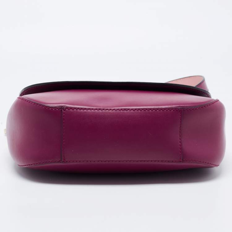 Pre Owned Kate Spade Burgundy Leather Doreen New Bond Street Crossbody Bag