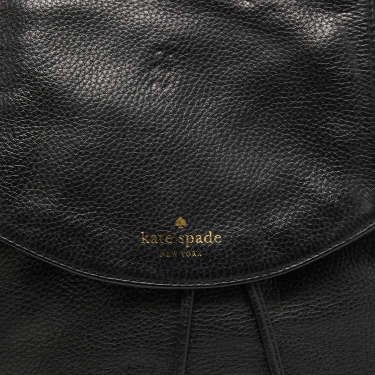 Pre Owned Kate Spade Black Leather Small Breezy Backpack