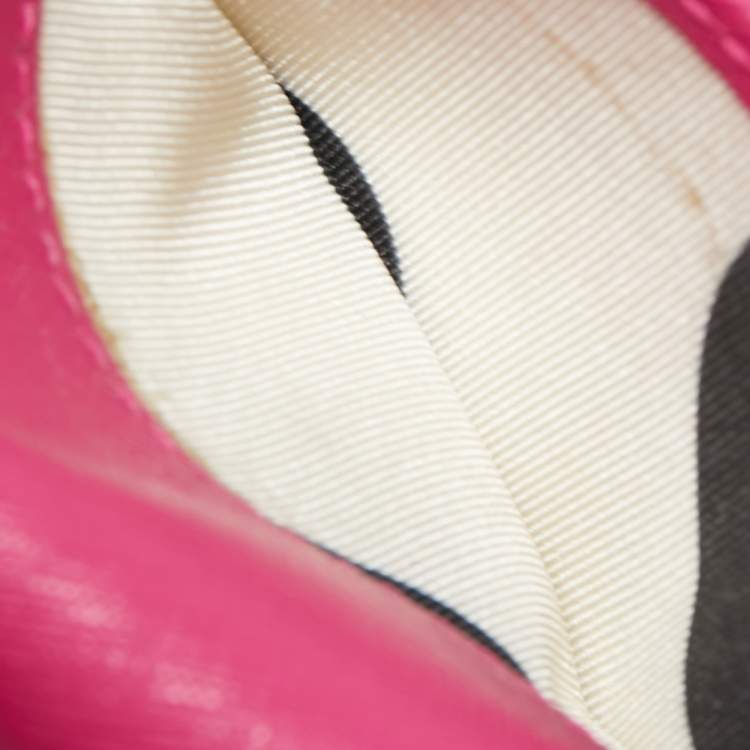 Pre Owned Kate Spade Fuchsia Leather Card Case