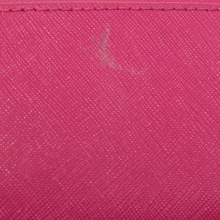 Pre Owned Kate Spade Fuchsia Leather Card Case