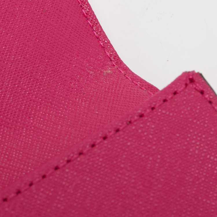 Pre Owned Kate Spade Fuchsia Leather Card Case