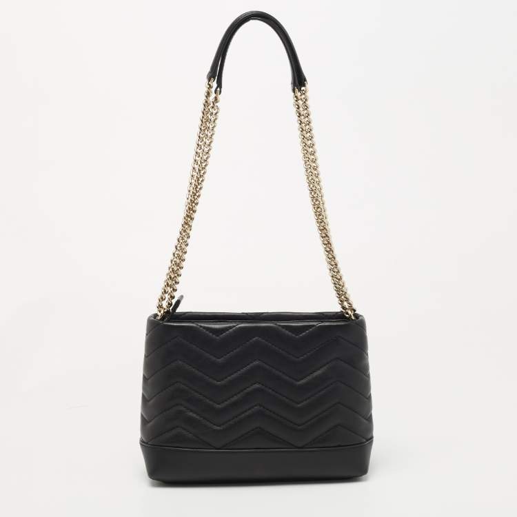 Pre Owned Kate Spade Black Quilt Leather Reese Chain Shoulder Bag