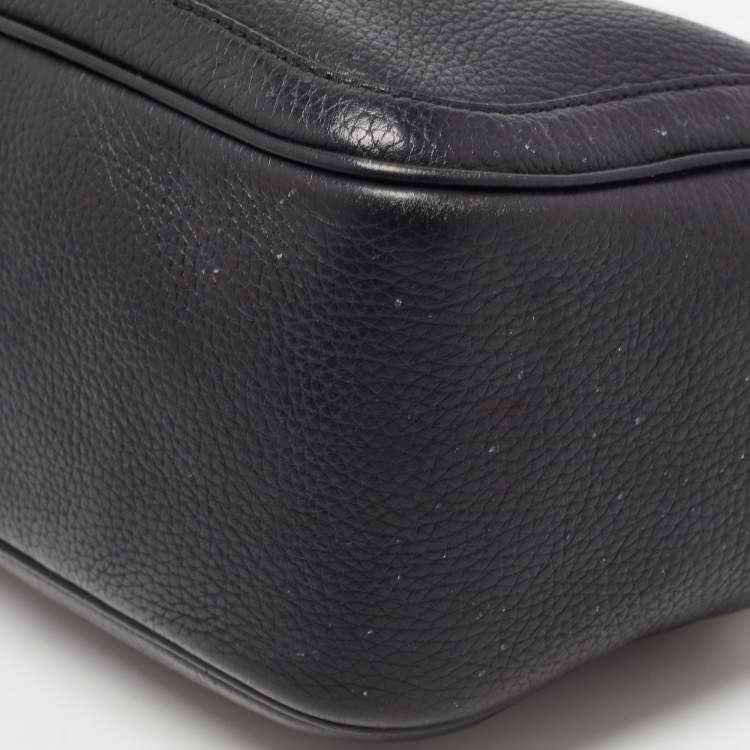 Pre Owned Kate Spade Black Leather Smoosh Crossbody Bag