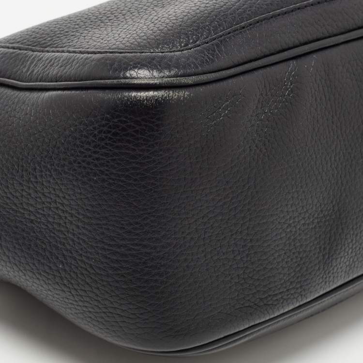 Pre Owned Kate Spade Black Leather Smoosh Crossbody Bag