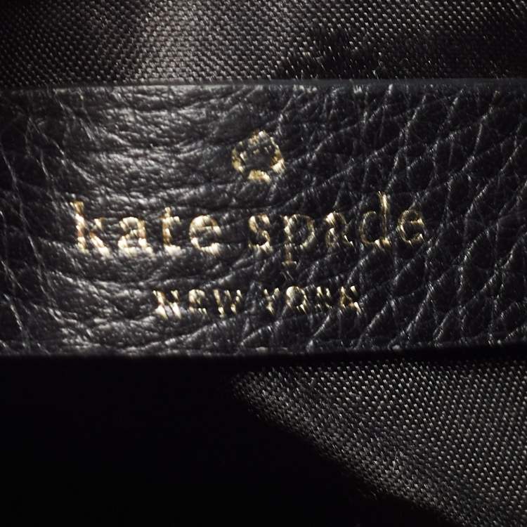 Pre Owned Kate Spade Black Leather Smoosh Crossbody Bag