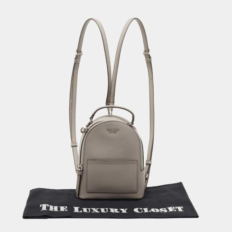 Pre Owned Kate Spade Grey Leather Mini Cameron Backpack