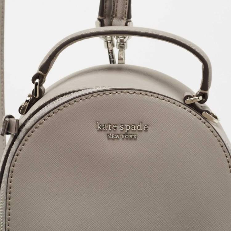 Pre Owned Kate Spade Grey Leather Mini Cameron Backpack