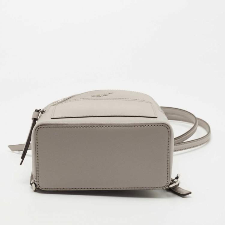 Pre Owned Kate Spade Grey Leather Mini Cameron Backpack