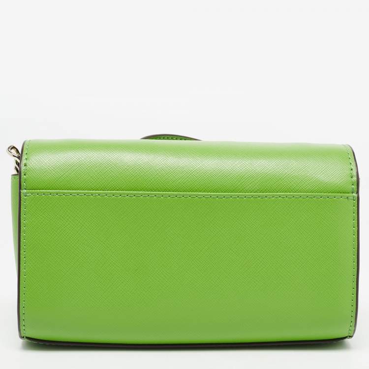 Pre Owned Kate Spade Green Leather Cami Crossbody Bag