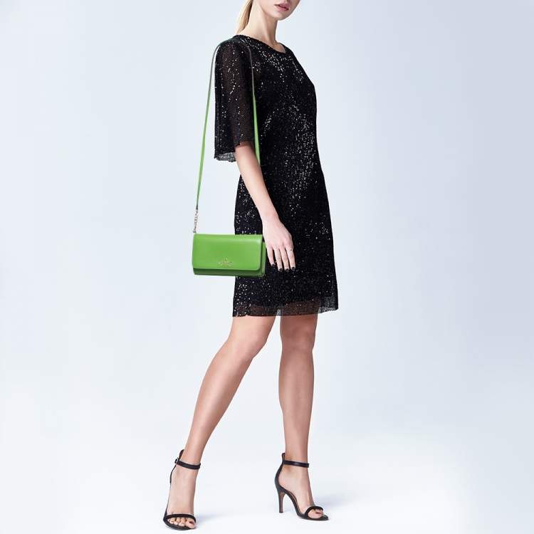 Kate spade green on sale clutch