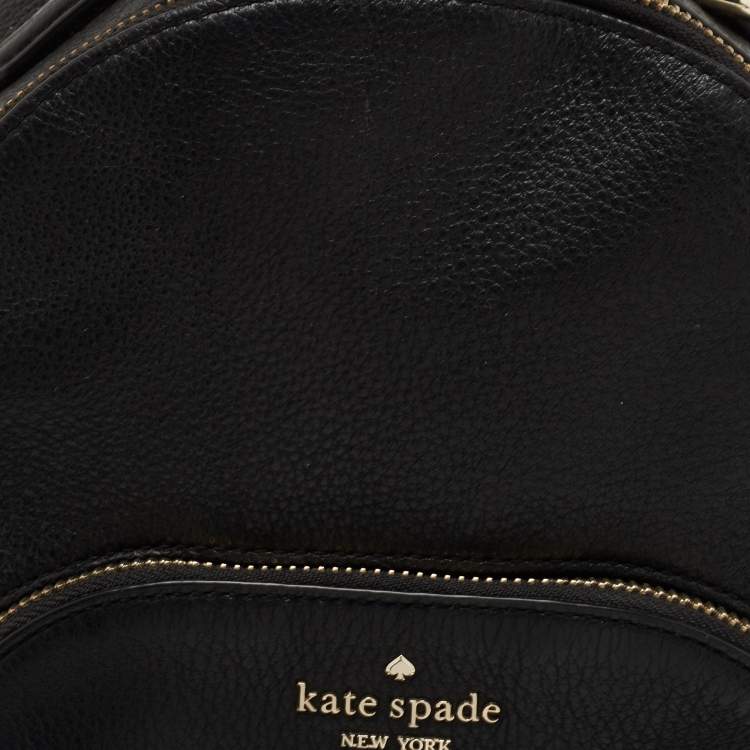 Pre Owned Kate Spade Black Leather Jackson Backpack
