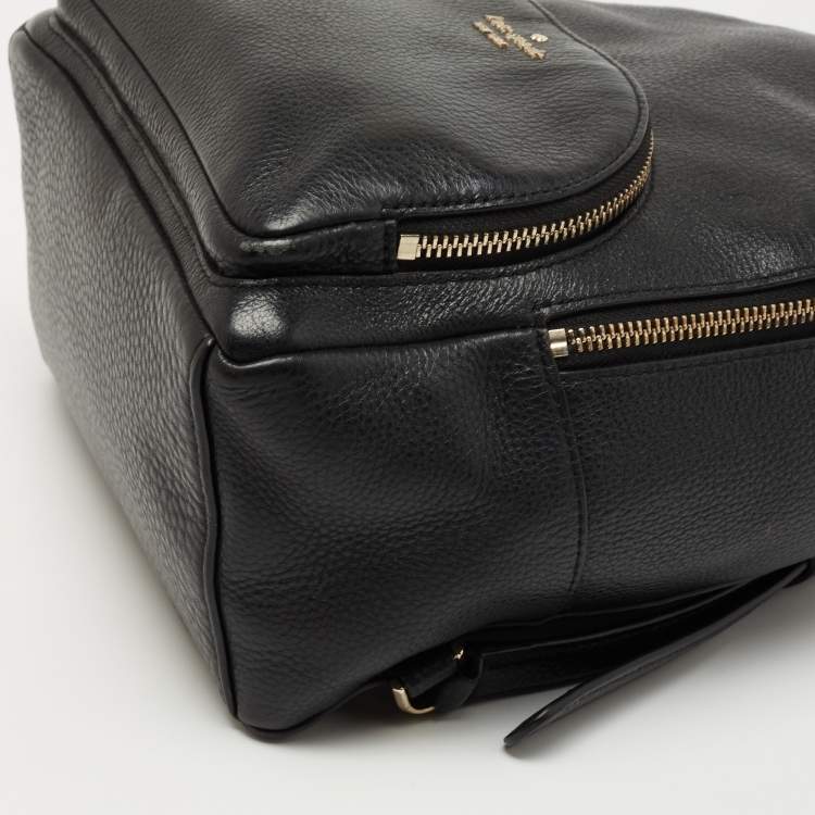 Pre Owned Kate Spade Black Leather Jackson Backpack
