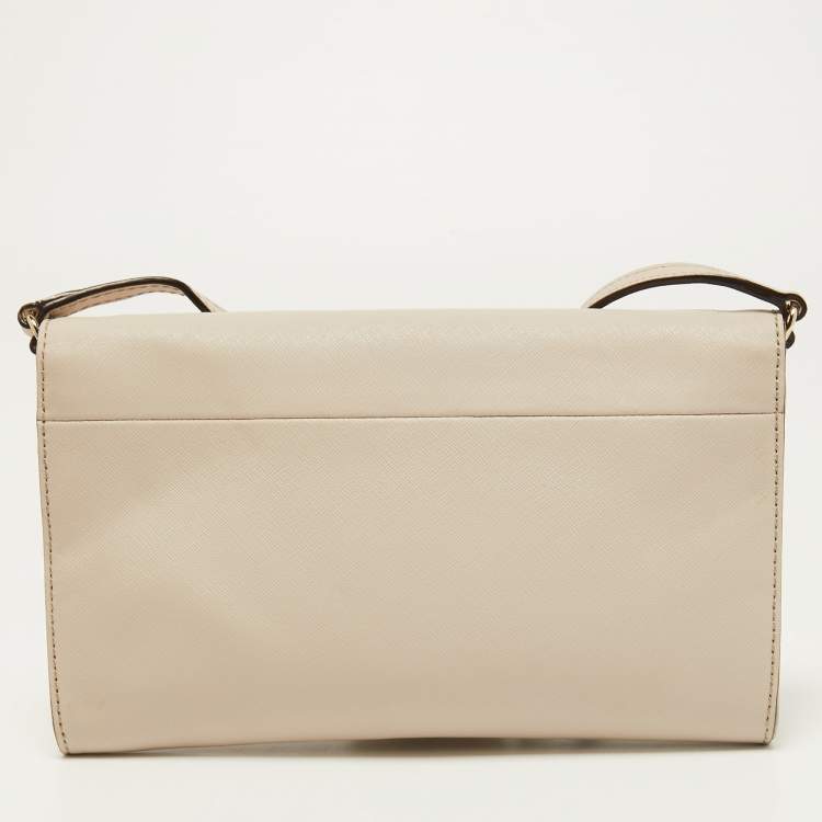 Pre Owned Kate Spade Ivory Saffiano Leather Cedar Street Cali Crossbody Bag