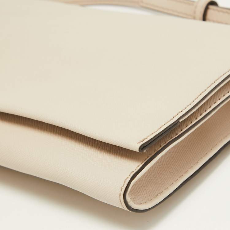 Pre Owned Kate Spade Ivory Saffiano Leather Cedar Street Cali Crossbody Bag