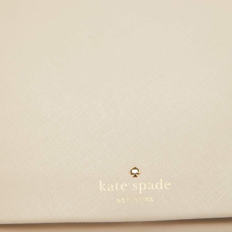 Pre Owned Kate Spade Ivory Saffiano Leather Cedar Street Cali Crossbody Bag