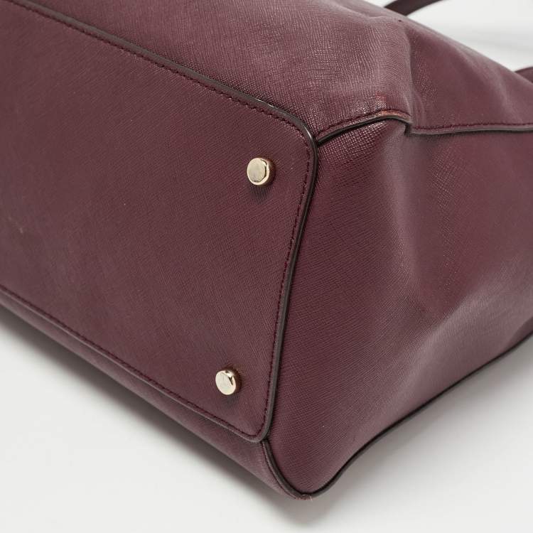 Pre Owned Kate Spade Burgundy Leather Cedar Street Elissa Satchel