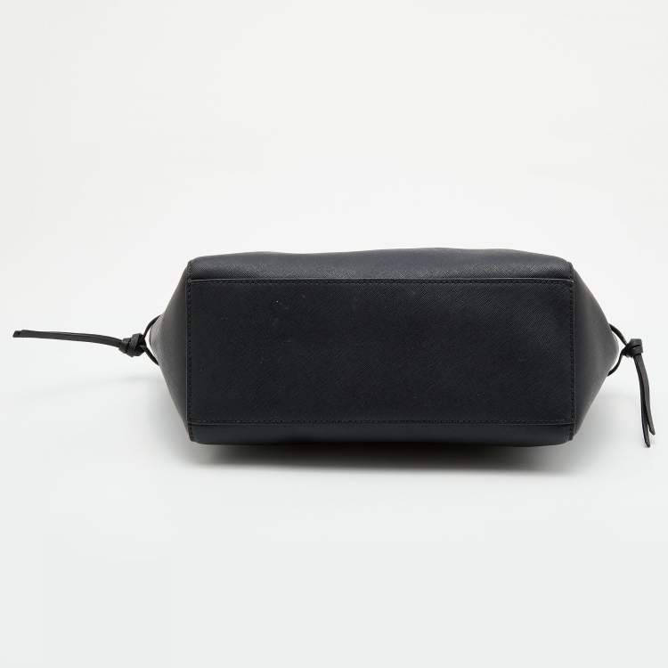 Pre Owned Kate Spade Black Leather Flap Top Handle Bag