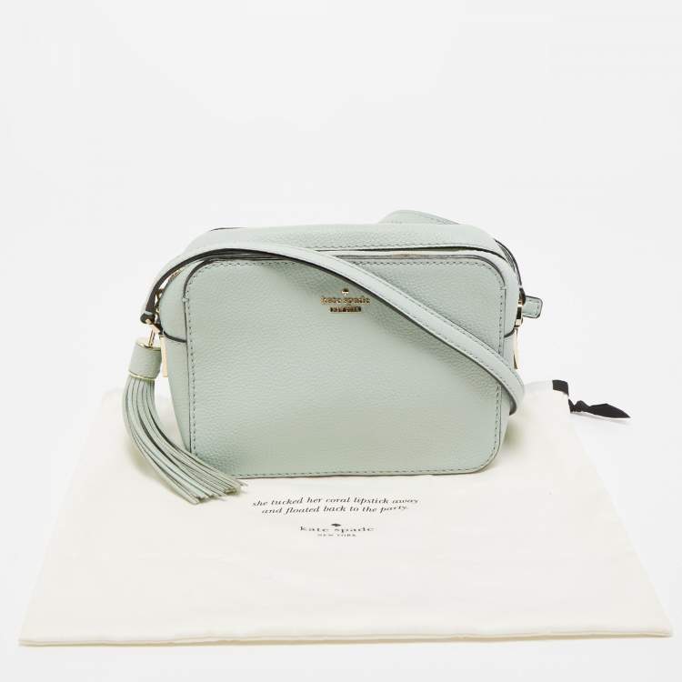 مملوكة مسبقًا Kate Spade Mint Green Leather Camera Crossbody Bag