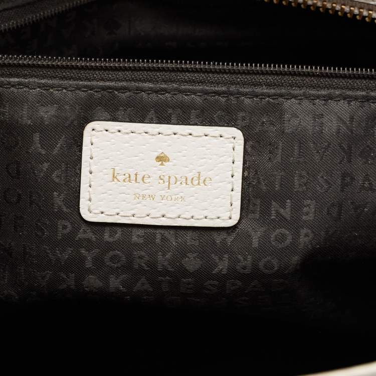 Pre Owned Kate Spade Grey/Black Leather Street Sadie Tote 