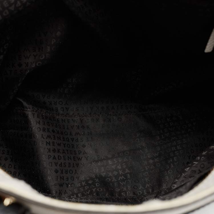 Pre Owned Kate Spade Grey/Black Leather Street Sadie Tote 