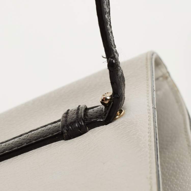 Pre Owned Kate Spade Grey/Black Leather Street Sadie Tote 
