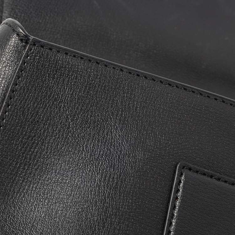 Pre Owned Kate Spade Black Leather Robyn Saddle Crossbody Bag
