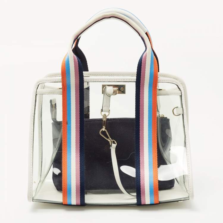Pre Owned Kate Spade Multicolor PVC and Leather Sam See Through Tote