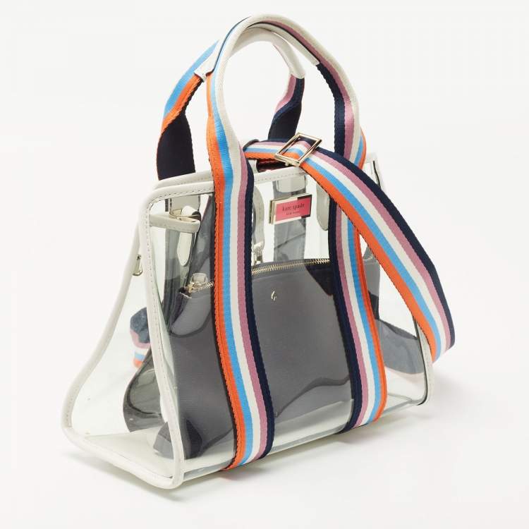 Pre Owned Kate Spade Multicolor PVC and Leather Sam See Through Tote