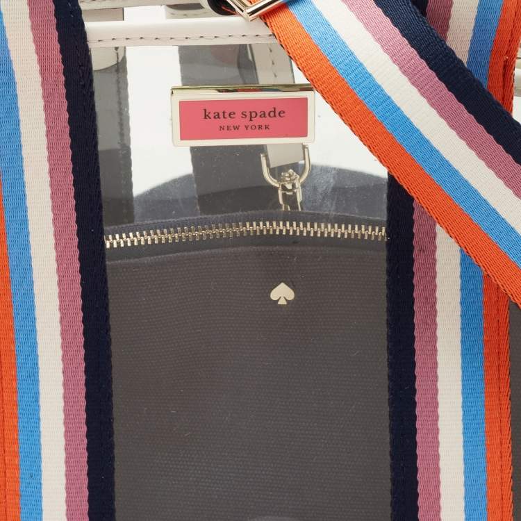 Pre Owned Kate Spade Multicolor PVC and Leather Sam See Through Tote
