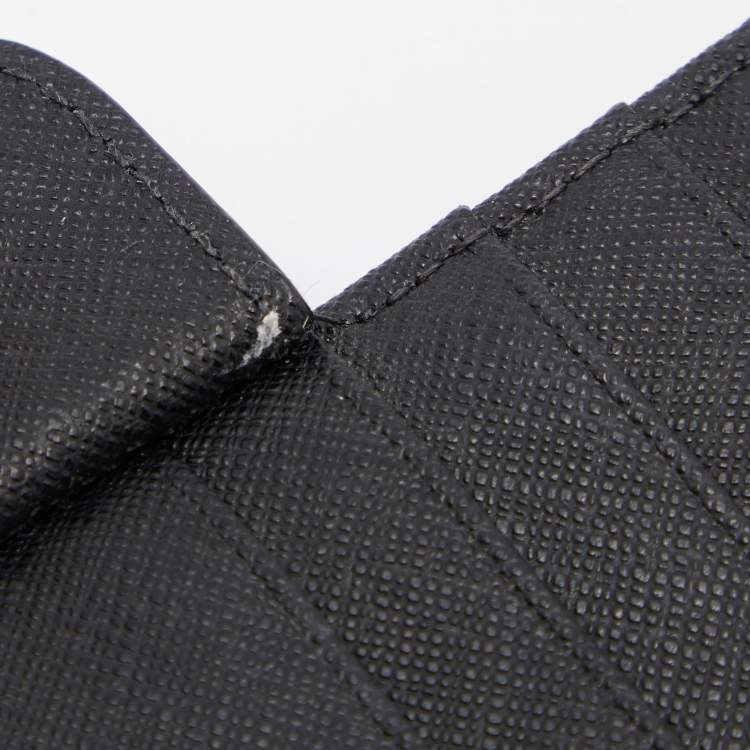 Pre Owned Kate Spade Black Leather Bifold Flap Wallet