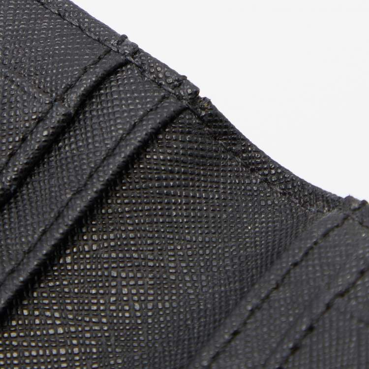 Pre Owned Kate Spade Black Leather Bifold Flap Wallet