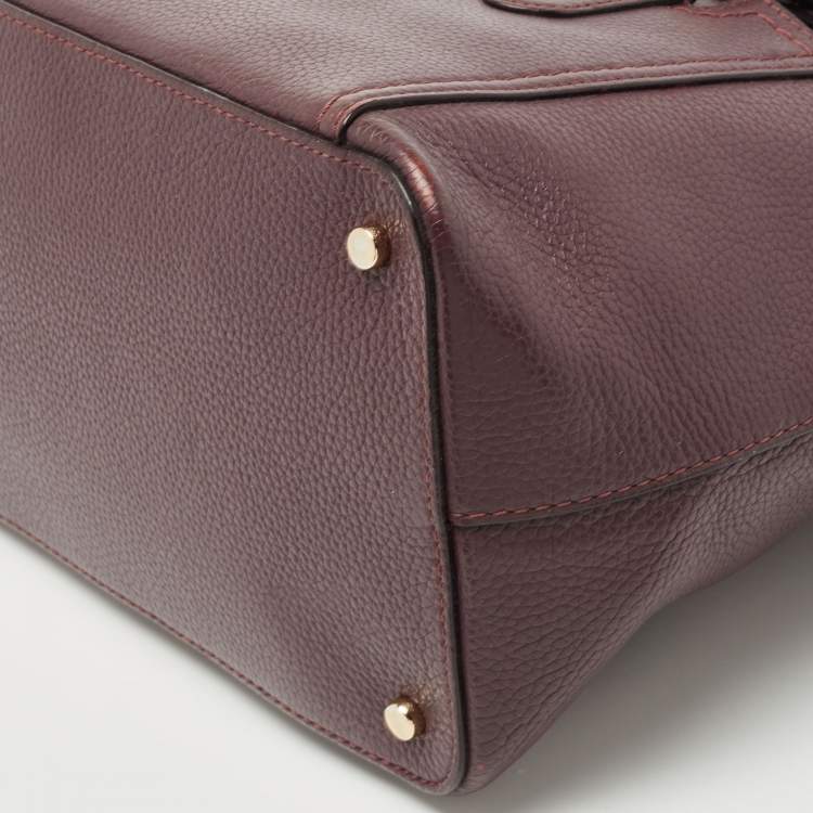 Pre Owned Kate Spade Burgundy Leather Nicola Chester Satchel
