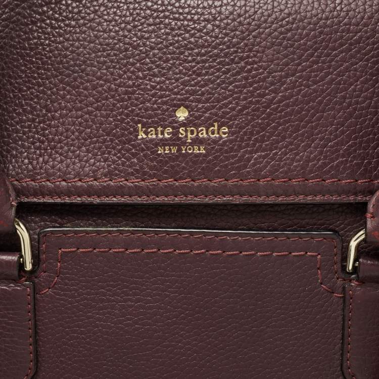 Pre Owned Kate Spade Burgundy Leather Nicola Chester Satchel