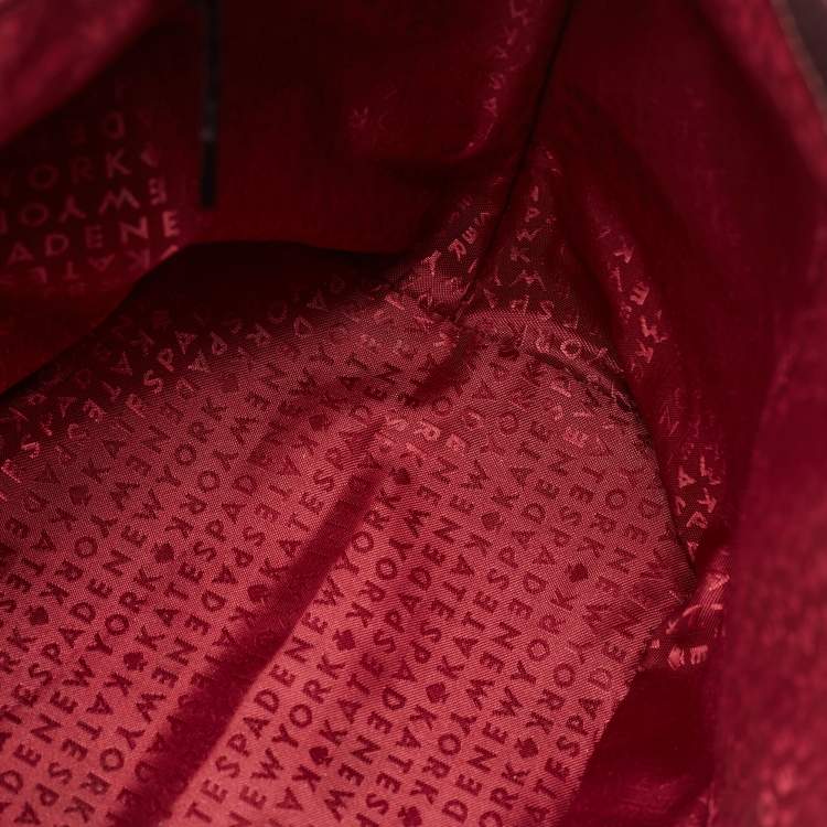 Pre Owned Kate Spade Burgundy Leather Nicola Chester Satchel