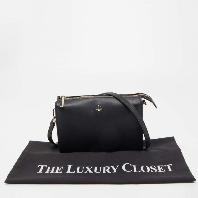 Pre Owned Kate Spade Black Leather Andi Crossbody Bag