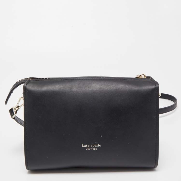 Pre Owned Kate Spade Black Leather Andi Crossbody Bag