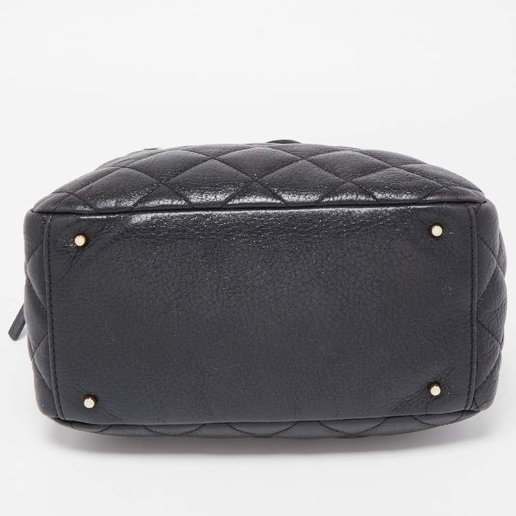 مملوكة مسبقًا Kate Spade Black Quilted Shimmer Leather Elizabeth Satchel