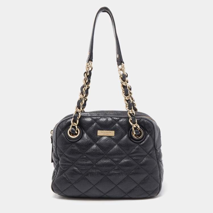 Kate spade black on sale quilted shoulder bag